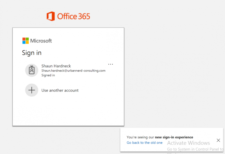 Sign in to my Microsoft 365 account