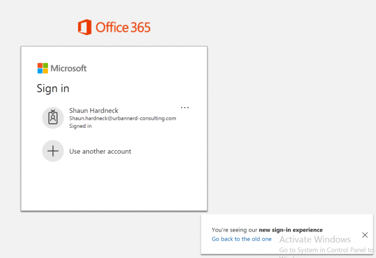 New Microsoft Office 365 Sign-in experience