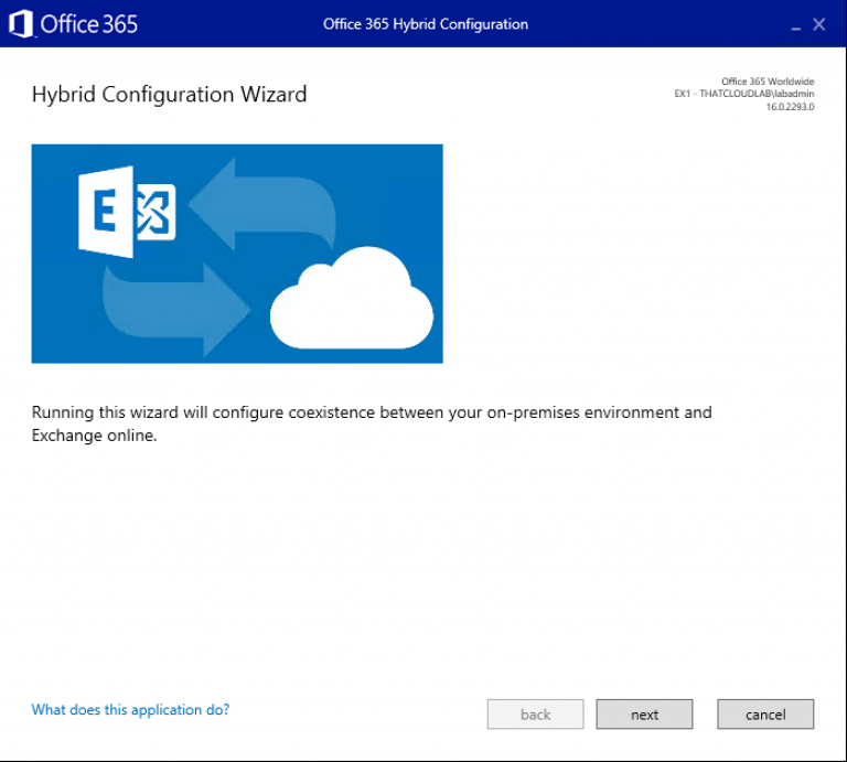 Exchange 2016 Hybrid Configuration