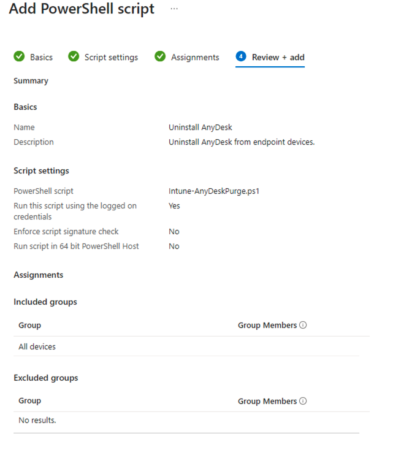 How to Deploy a PowerShell Script via Intune to Remove AnyDesk from Devices