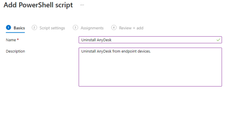 How to Deploy a PowerShell Script via Intune to Remove AnyDesk from Devices