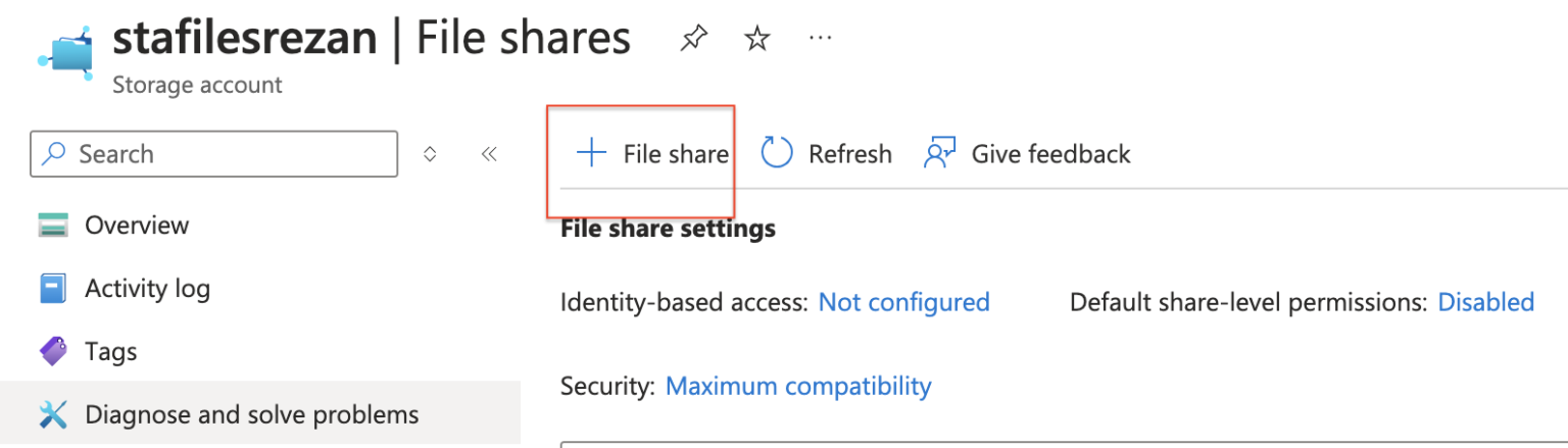 Guide to Setting up Azure File Share and Connecting via Private Endpoint