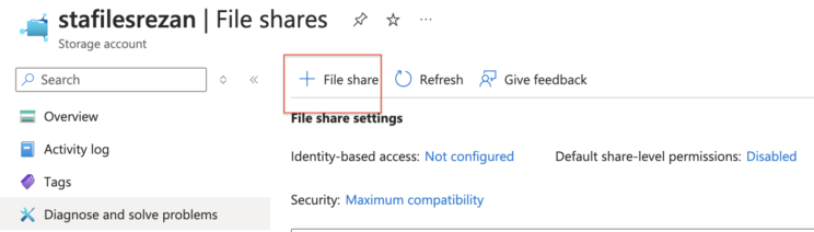 Guide to Setting up Azure File Share and Connecting via Private Endpoint