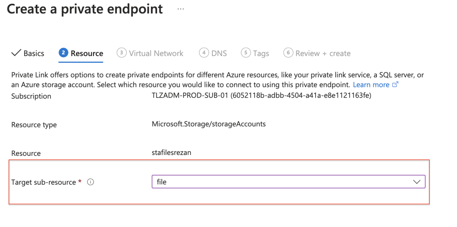 Guide to Setting up Azure File Share and Connecting via Private Endpoint