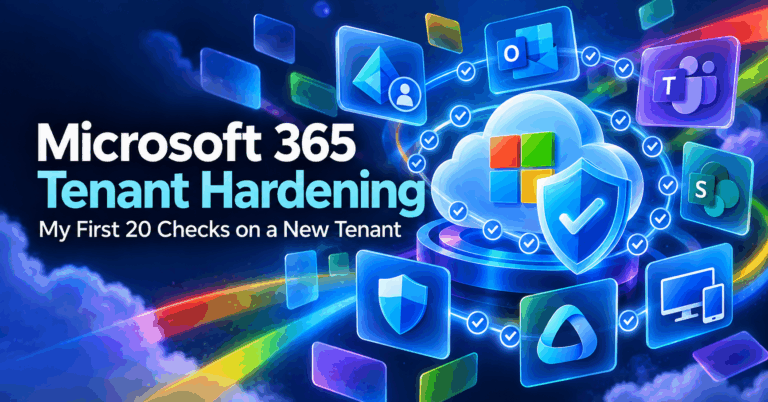 Microsoft 365 Tenant Hardening: My First 20 checks on a New Tenant